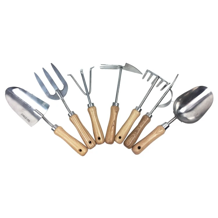 Wooden Handle Stainless Steel Garden Tools