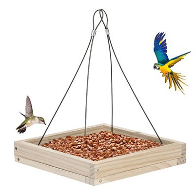 Hanging Wooden Bird Table